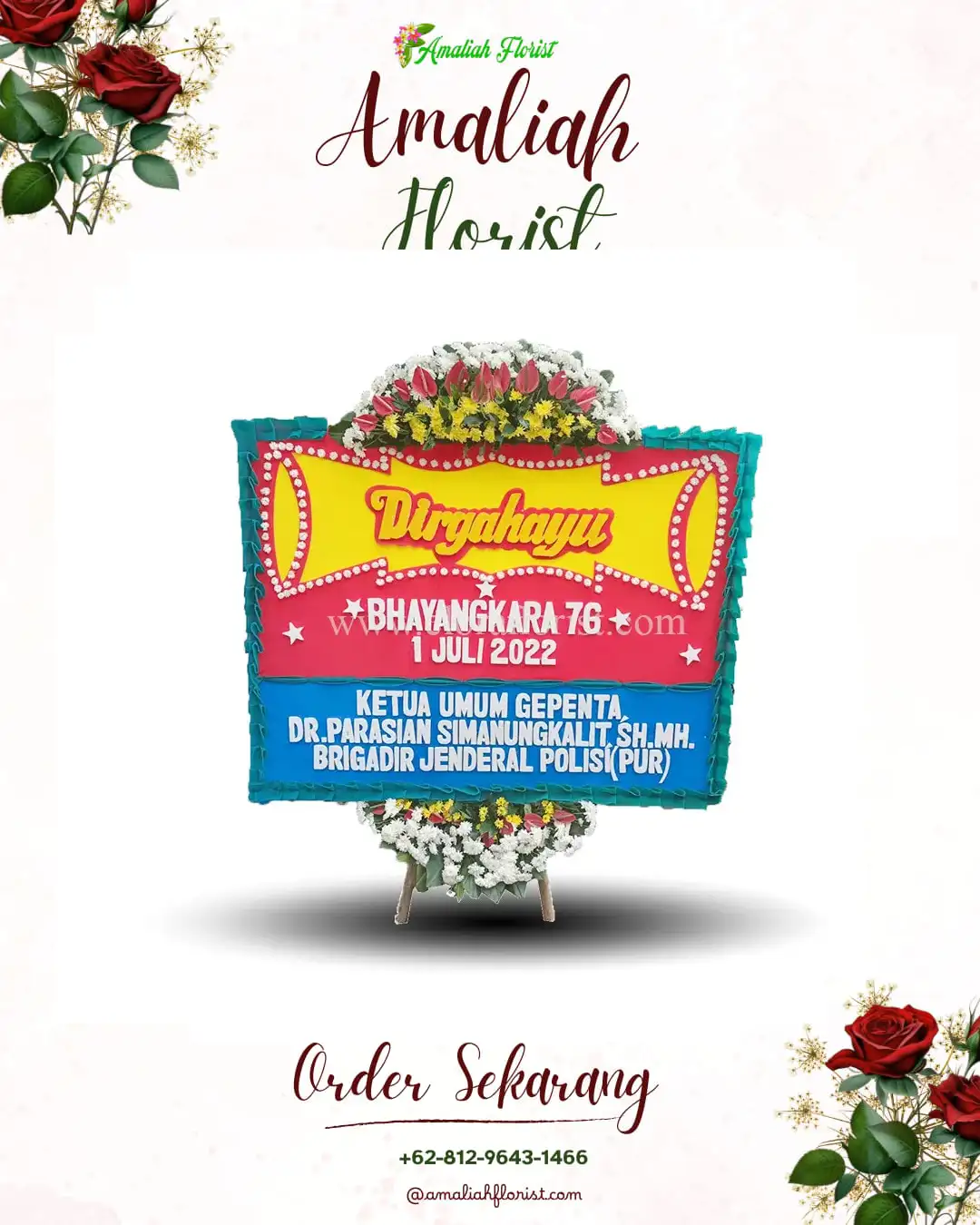 Papan Bunga HUT Ulang Tahun Puhpelem